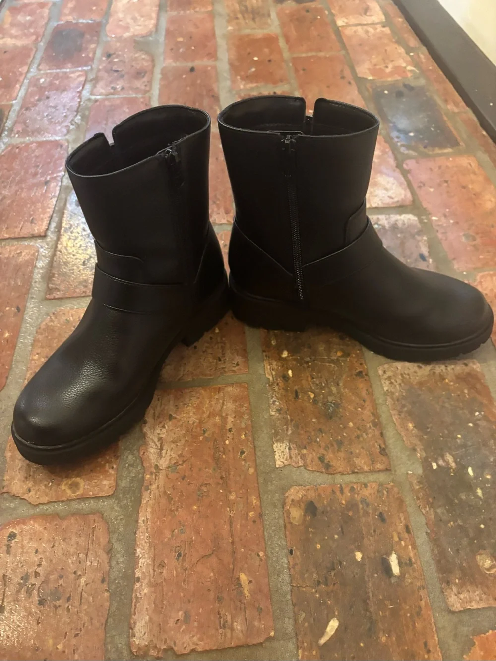 Black Girls Chelsea Buckle Boots